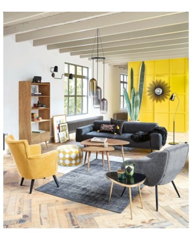 Table basse vintage en manguier massif