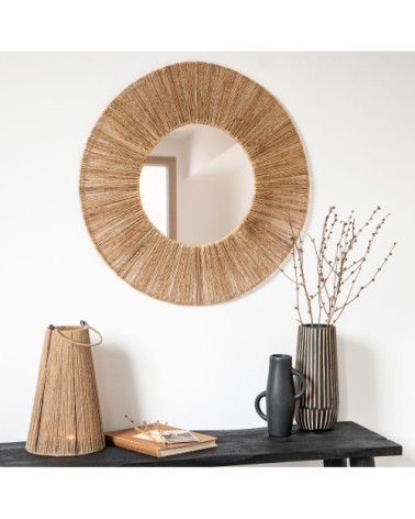 Miroir en jute marron D70