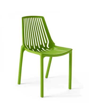 Chaise de jardin ajourée en plastique vert