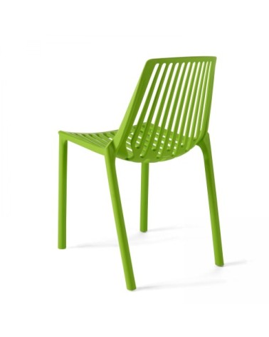 Chaise de jardin ajourée en plastique vert