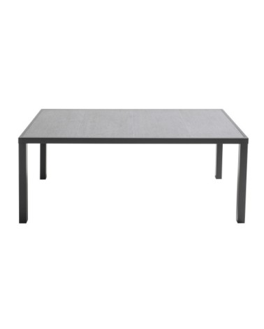 Table de jardin 8 places en céramique anthracite