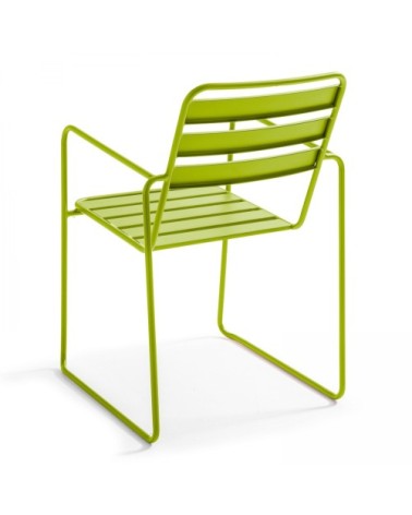 Fauteuil de jardin en acier vert