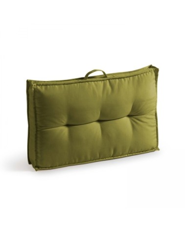 Coussin d'extérieur matelassé vert 60x40