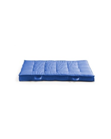 Coussin matelassé pour palette bleu 120x80