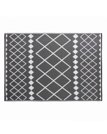 Tapis extérieur et intérieur gris à motifs gris 160x230