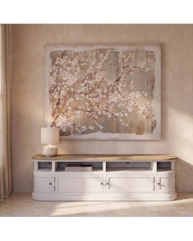 Toile en lin imprimé floral, 152x122 cm