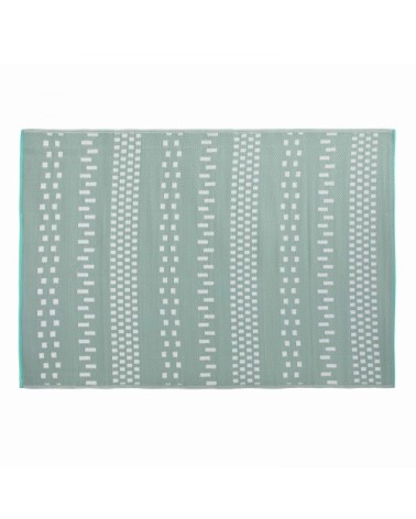Tapis extérieur et intérieur bleu clair à motifs bleu 180x270