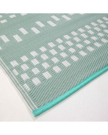 Tapis extérieur et intérieur bleu clair à motifs bleu 180x270