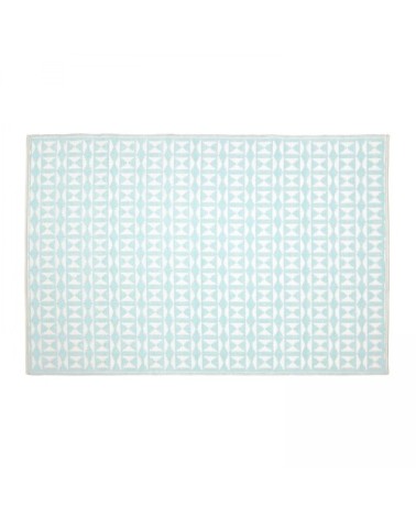 Tapis extérieur et intérieur bleu clair et blanc bleu 120x180