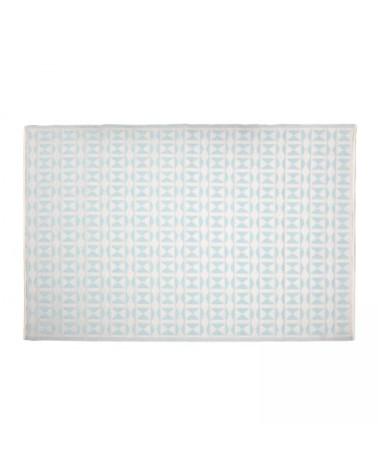 Tapis extérieur et intérieur bleu clair et blanc bleu 120x180