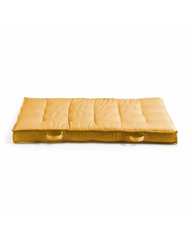 Coussins pour palette matelassés jaune