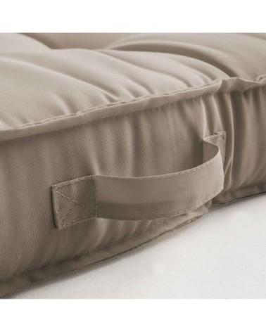 Coussins pour palette matelassés taupe