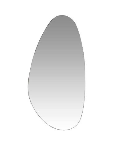 Miroir organique en acier noir, 70x140 cm