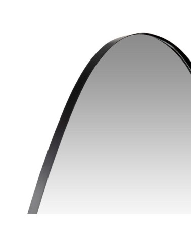 Miroir organique en acier noir, 70x140 cm