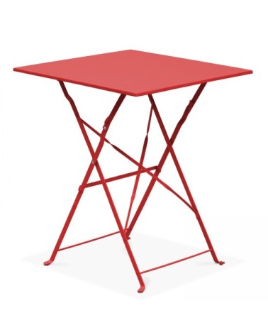 Table de jardin pliante bistrot rouge