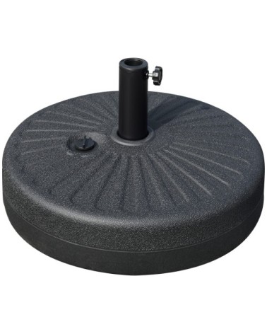 Pied de parasol rond base de lestage parasol motif rosace noir