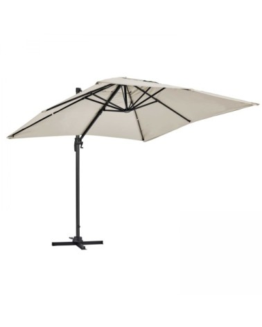 Parasol déporté 2x3m en aluminium écru