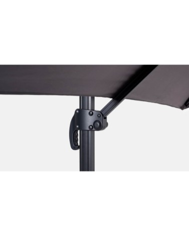 Parasol déporté 3x4m en aluminium gris anthracite