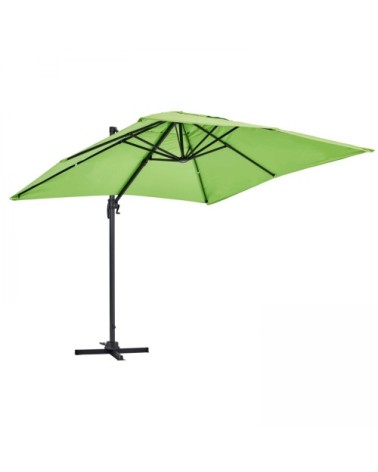Parasol déporté 2x3m en aluminium vert