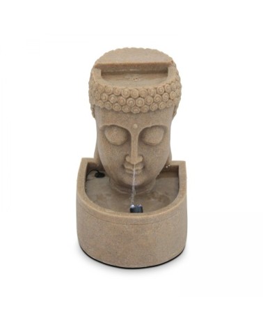 Fontaine bouddha pierre reconstituée LED beige