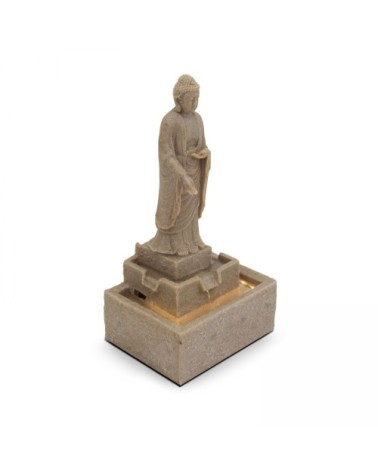 Fontaine Bouddha LED gris