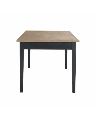 Table à manger coloris gris anthracite et naturel 8 personnes L180