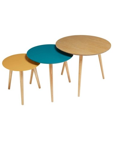 Tables gigognes vintage tricolores