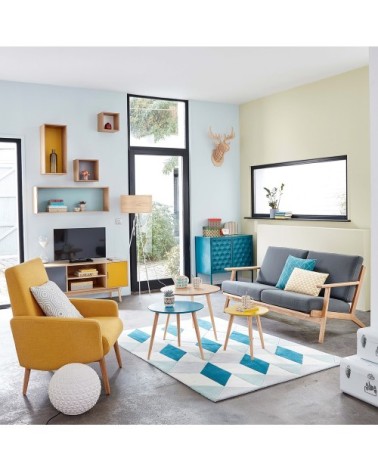 Tables gigognes vintage tricolores