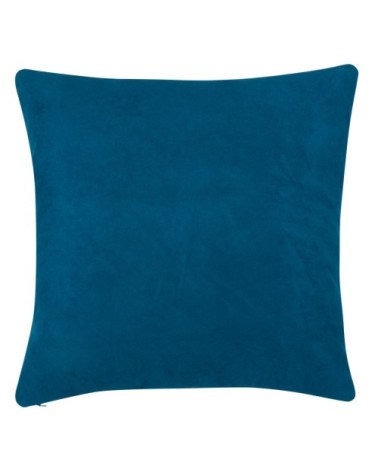 Coussin en suédine bleu de saxe 60x60, OEKO-TEX®