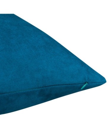 Coussin en suédine bleu de saxe 60x60, OEKO-TEX®