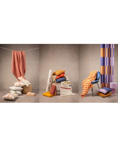 Coussin en suédine jaune moutarde 60x60, OEKO-TEX®