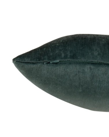 Housse de coussin multibandes vertes, rouges, gris clair et dorées, 40x40