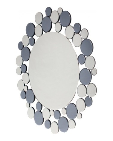 Miroir mural argent et gris d80