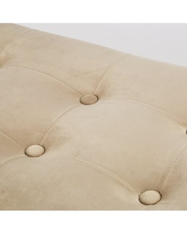 Banquette coffre écrue et dorée