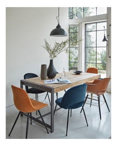 Suspension industrielle en métal noir