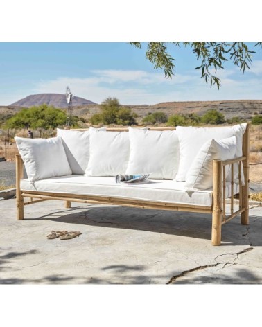 Banquette de jardin 3 places en bambou