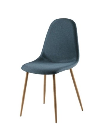 Chaise style scandinave bleu jean