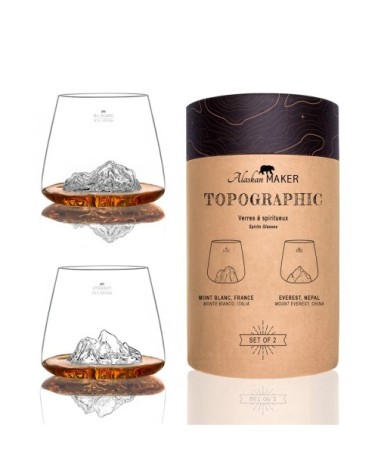 Set de 2 verres à spiritueux Mont Blanc & Everest