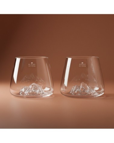 Set de 2 verres à spiritueux Mont Blanc & Everest