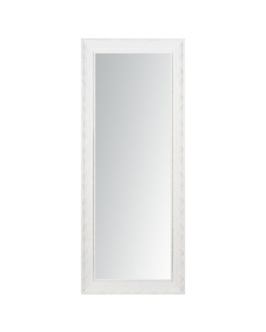 Miroir rectangulaire en bois de paulownia blanc 145x59