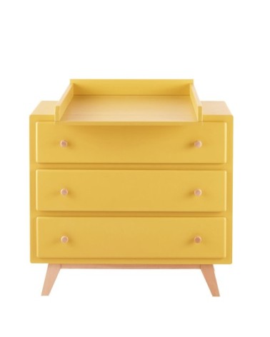 Plan à langer pour commode jaune