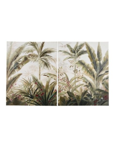 Toiles imprimé paysage tropical 160x100 (x2)