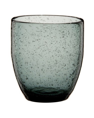 Gobelet en verre bullé teinté gris anthracite