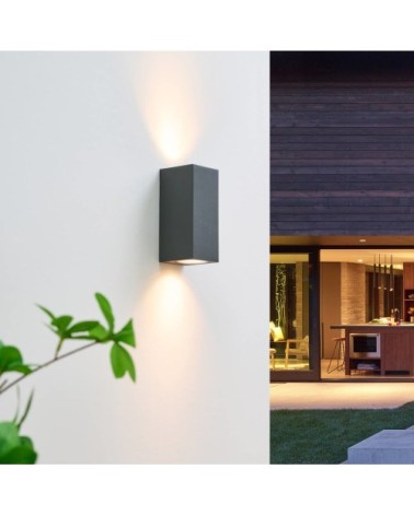 Applique exterieur en aluminium gris