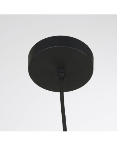 Suspension en rotin tressé assemblé main beige