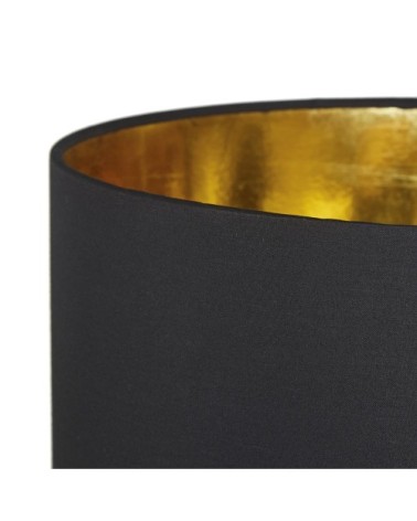 Lampe en métal noir et toucan doré H66