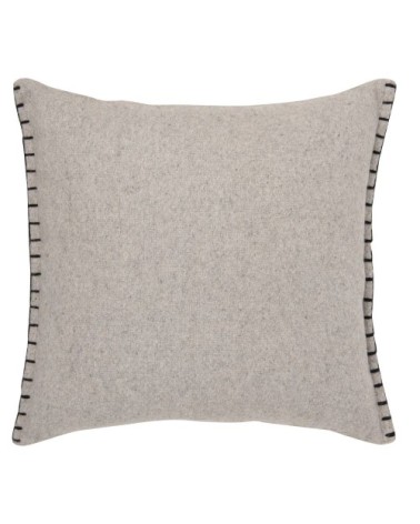 Housse de coussin gris clair à liseret noir, 40x40