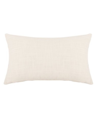 Coussin en coton blanc à motifs beiges 30x50