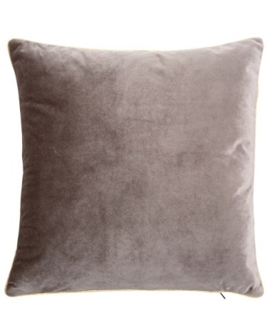 Housse de coussin taupe et dorée, 40x40