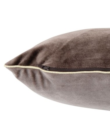 Housse de coussin taupe et dorée, 40x40